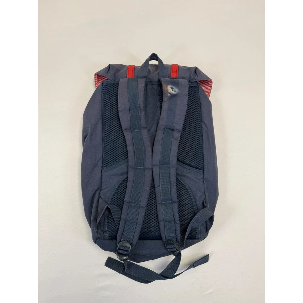 Herschel Supply Co Backpack Blue Red Straps Roll‎ Top Casual Everyday Travel